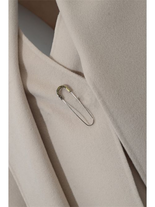 Cappotto con collo sciarpa in lana Stucco Alpha studio | AD-4693N2017